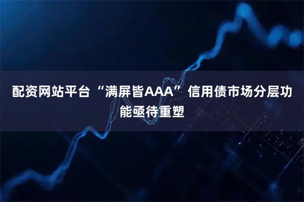 配资网站平台 “满屏皆AAA” 信用债市场分层功能亟待重塑
